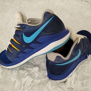 Nike Air Zoom Vapor X CPT Men's Size 12 Tennis Court Shoes Blue White AQ8610-403